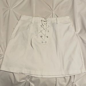 White Mini Skirt - bachelorette